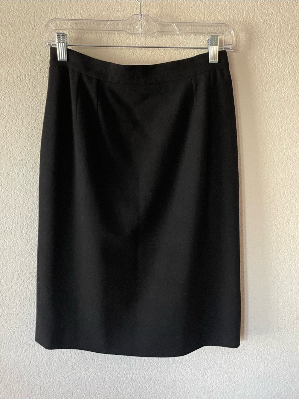 Valentino Black Wool Pencil Skirt
